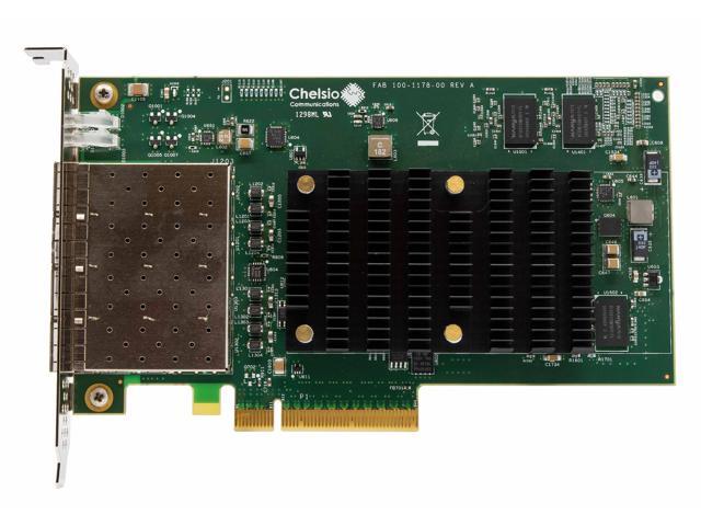 Chelsio T540-CR Quad Port SFP+ 10GbE PCIe 3.0 x8 Unified Wire Adapter  Server Network Card (110-1178-50)