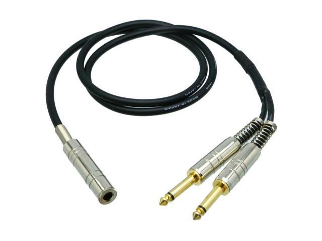 CANARE DIY Y Leads L-4E6S 6.35mm jack stereo TRS to 2x 6.35mm 1//4/" plug mono TS