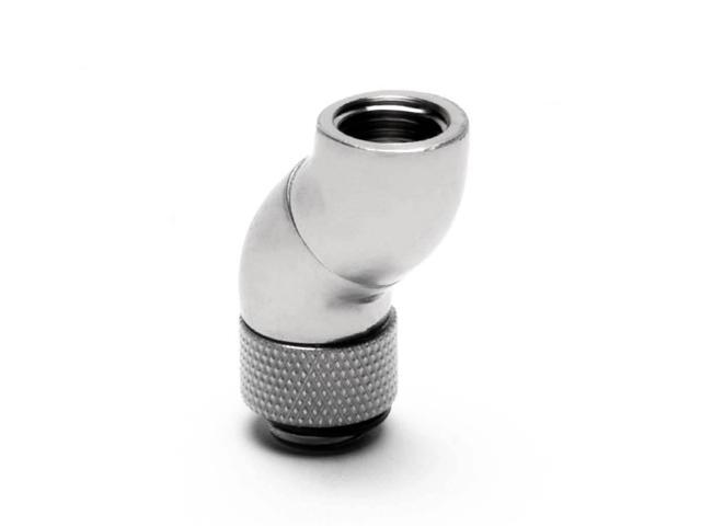 UV Pink PrimoChill Male to Female G1//4 90 Degree Rotary Elbow Fitting