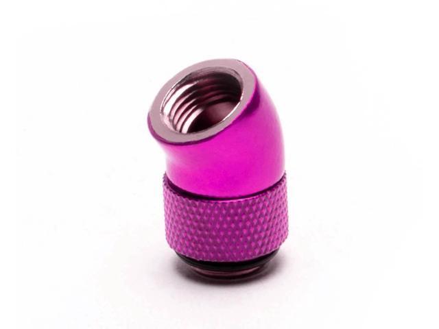 Candy Pink PrimoChill Male to Female G1//4 90 Degree Rotary Elbow Fitting