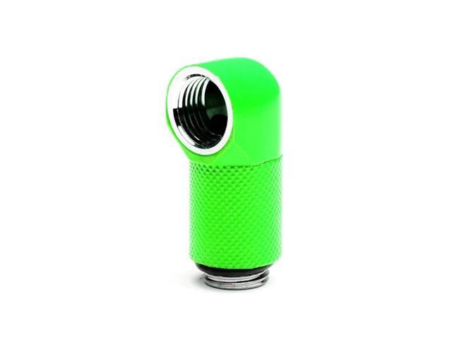 UV Pink PrimoChill Male to Female G1//4 90 Degree Rotary Elbow Fitting