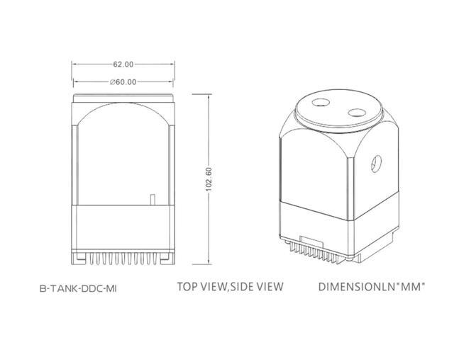 B-Tank-DDC-MI Red Bykski Mini DDC Pump Reservoir Combo w//Armor