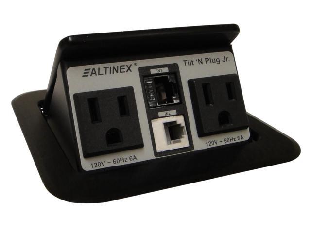 Altinex TNP155 Tilt n Plug Jr Tabletop InterconnectBox w//2+2 Charging USB /&Power