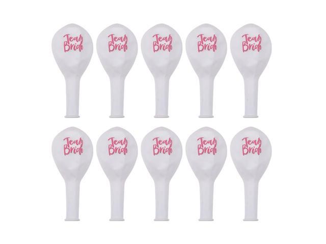 10pcs Team Bride Balloon Wedding Celebrate White Pink Hen