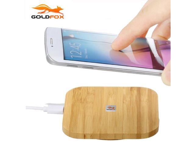 Portable Bamboo Qi Wireless Charger For Iphone 8 Plus X Wood