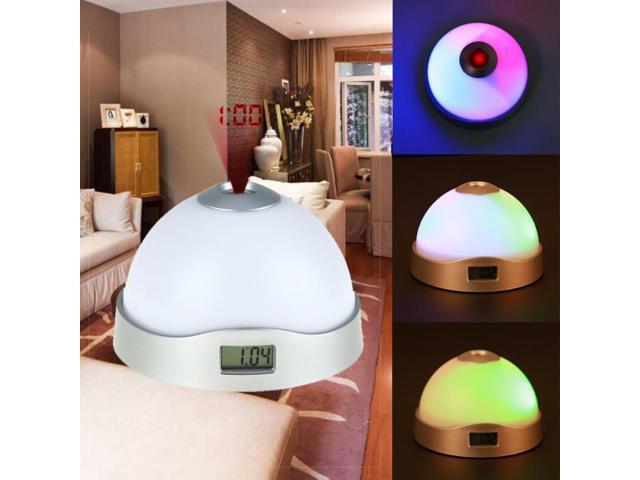 Multifunction Projection Alarm Clock Digital Lcd Display Colors