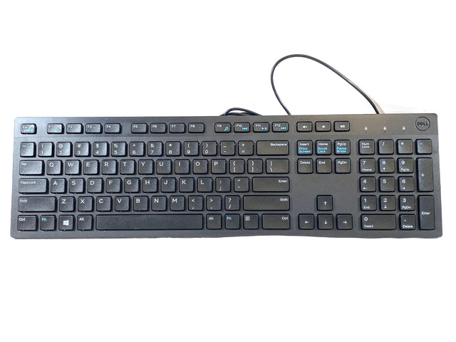 LOT OF 3 Dell KB216-BK USB Wired Slim Keyboards – Black, 06NDTV