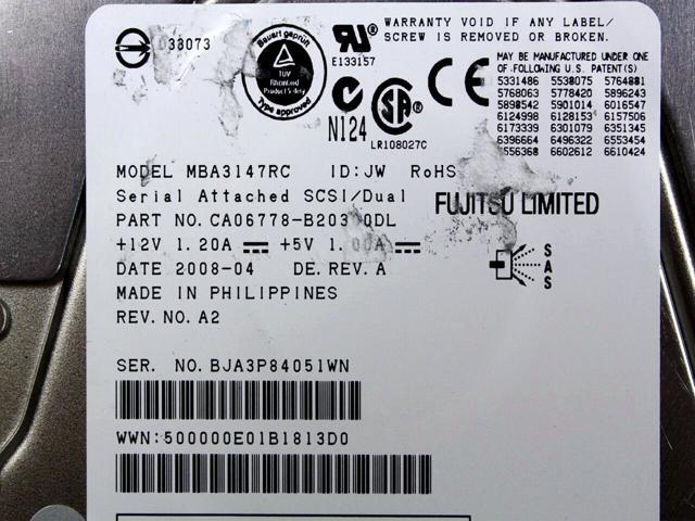 Refurbished: Dell MBA3147RC 146GB SAS 15000RPM 16MB Cache 3.5" Hard ...