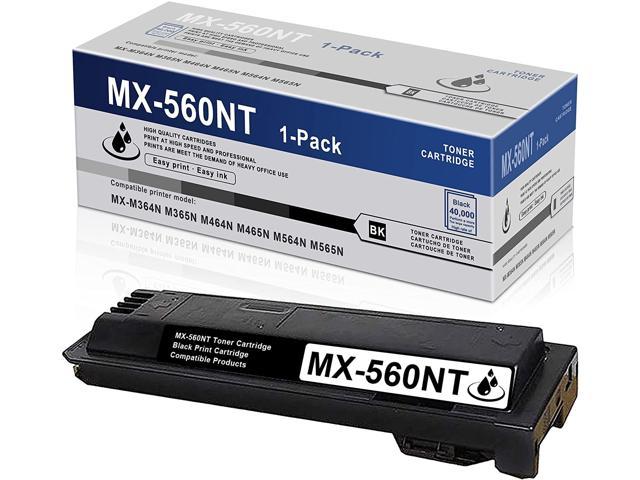4 Pack Sharp MX-M565N MX-M564N MX-M465N Black Toner Cartridge MX-560NT MX560NT 