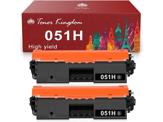 Black, 2-Pack LD Compatible Toner Cartridge Replacement for Canon 051H 2169C001 High Capacity 