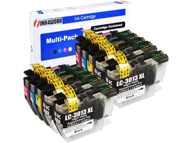 4-Pack INK4WORK Compatible Ink Cartridge Replacement for LC3013 LC-3013 XL LC3011 for use with MFC-J491DW MFC-J497DW MFC-J690DW MFC-J895DW 