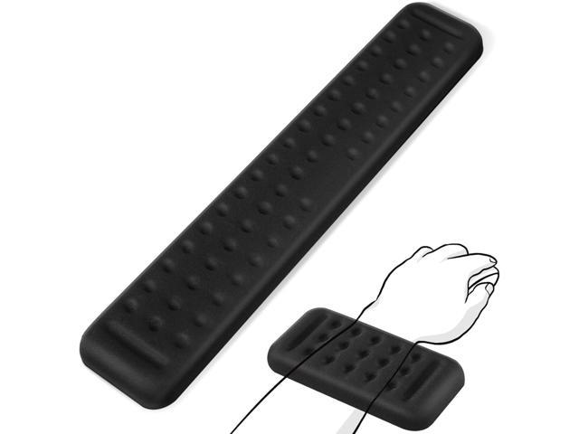 Black Ergonomic Memory Foam Non-Slip Rubber Base Massage Hole Design for Home/Office Computer,PC,Laptop,Pain Relief & Easy Typing MOSISO Gel Keyboard Wrist Rest & Mouse Support Cushion