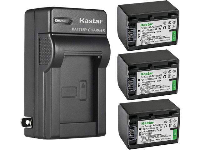 HDR-CX105 HDR-CX500 HDR-CX106 HDR-CX520 DCR-SX41 DCR-SX60 HDR-CX12 HDR-CX505 Kastar 1-Pack NP-FH50 Battery and LTD2 USB Charger Replacement for Sony DCR-SX40 HDR-CX100 DCR-SX50 HDR-CX11 