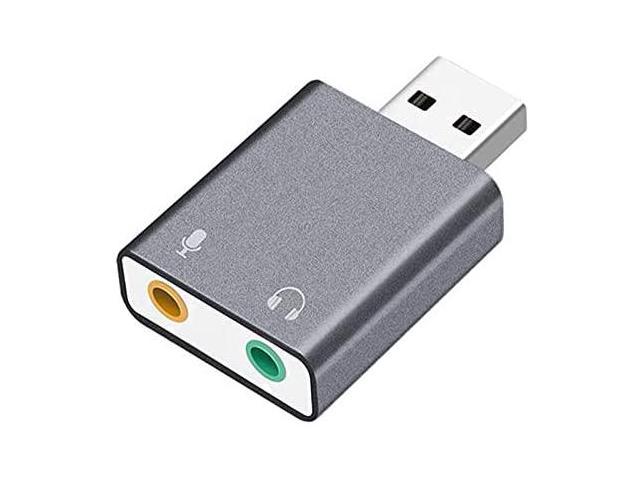 hudiemm0B USB Sound Card 5HV2 7.1 Channel External USB Audio Adapter Sound Card for PC Laptop Computer 