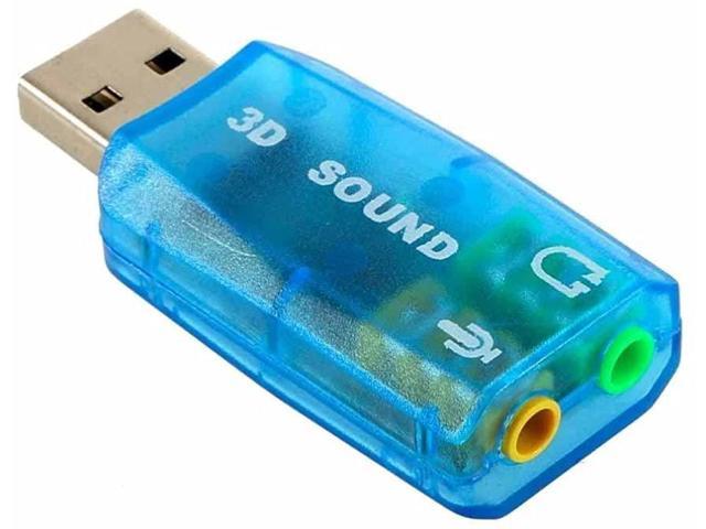 Portable Compact 3D Audio Card USB 1.1 Mic/Speaker Adapter 7.1 CH Surround Sound for PC Computer Laptop 