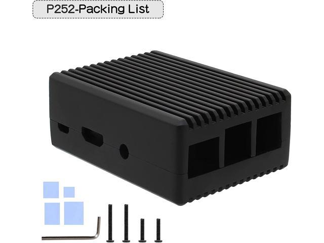 P252 Geekworm Raspberry Pi 3 B+/ 3B Gehäuse Case Pi 3B+/ 3B Aluminum Passive Cooling Case Housing for Raspberry Pi 3 Model B+/Raspberry Pi 3 Model B 