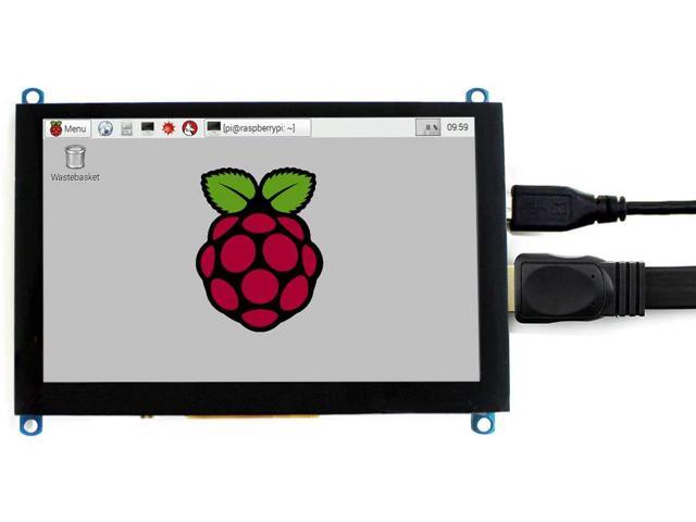 H 800x480 Hardware Resolution Capacitive Touch Screen Supports Multi Mini-PCs Multi Systems Raspberry Pi BB Black Banana Pi and Desktop Computers Waveshare 5inch HDMI LCD 