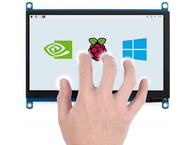 [Latest Version] Waveshare Raspberry Pi Display 7inch Capacitive Touch  Screen LCD Monitor for RPi 400 4 3 Model B Supports All Versions of  Raspberry 