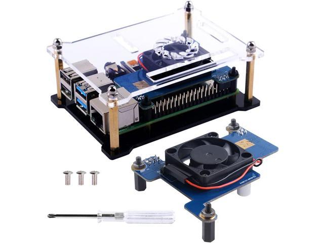 GeeekPi Raspberry Pi 4 PoE HAT Support IEEE 802.3af or 802.3at PoE standard,With Raspberry Pi Cooling Fan 30x30x7mm for Raspberry Pi 4 Model B 3B Plus 3B+ 