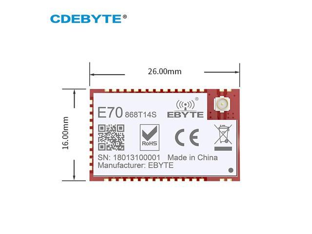 EBYTE E70-868T14S CC1310 868MHz 14dBm rf module iot 100mW émetteur-récepteur SMD UART rf module SOC 868 MHz 