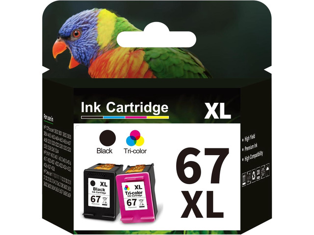 Tri Color Ink Aqepbzt Remanufactured Black/Tri-Color Ink Cartridge Replacement Ink 67 ...