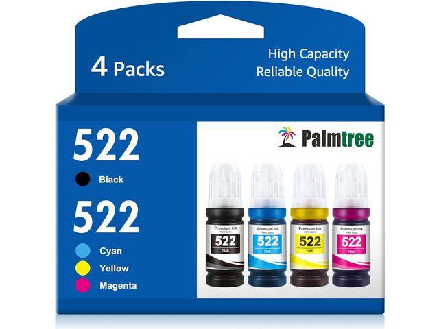 522 Ink Refill Bottles High Capacity Compatible for Epson T522 522 502 ...