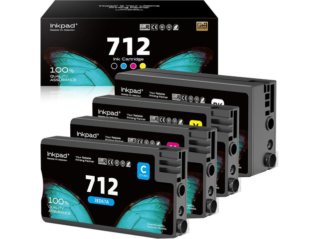 712 Compatible Ink Cartridges Combo Pack Replacement for HP 712 XL ...