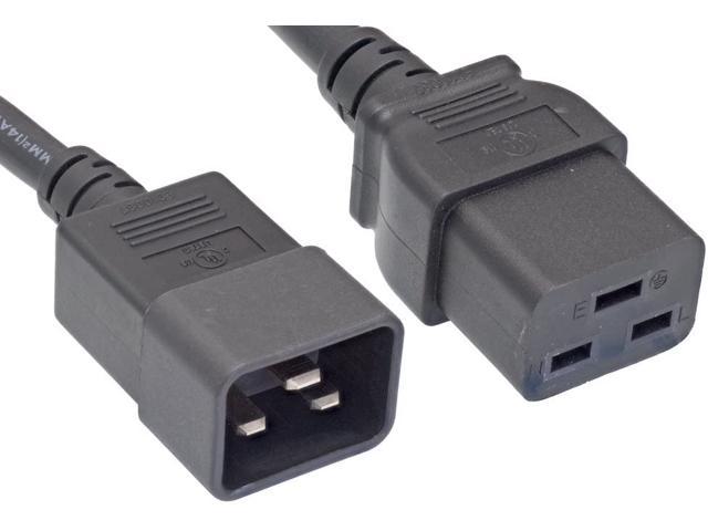 Cablelera Ac Power Cord Extension Iec320 C20 To Iec320 C19 2 12awg 20a 250v Zwacfgab 02 0022