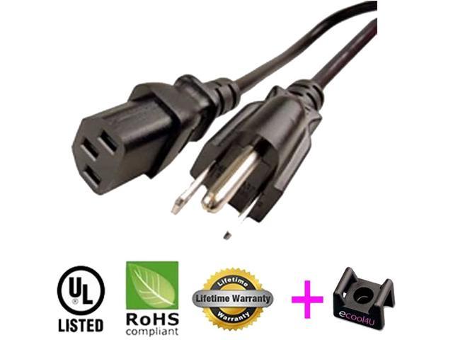 Coby TFTV1525 15" LCD HD TV AC Power Cord Cable Plug 6' 