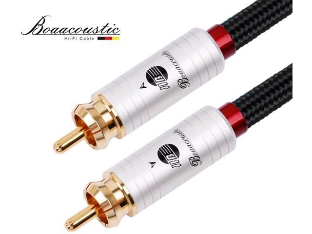 9.8ft/3M JIB Boaacoustic 4N OFC HiFi RAC to RCA Male to Male Subwoofer Cable