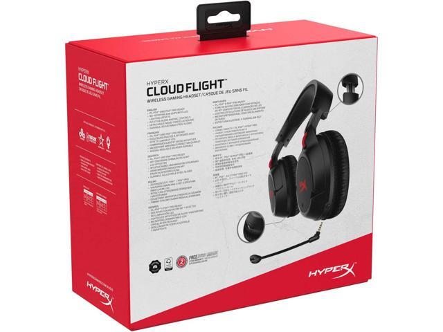 Hyperx Cloud Flight Wireless Gaming Headset Long Lasting Battery Up To 30 Hours Detachable Noise Cancelling Microphone Red Led Light Comfortable Memory Foam Works With Pc Ps4 Ps5 Newegg Com