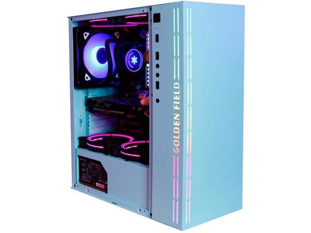 WSNBB Blue Gaming Case, Mid-Tower ATX/M-ATX PC Gaming Computer Case,Tempered Glass Side Panel,Bring RGB Bar,for Desktop PC Computer (Color : Blue) - Newegg.com