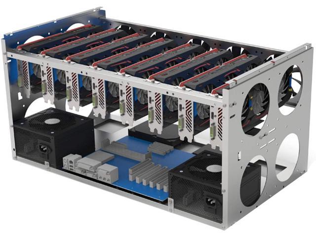 Aluminum Open 12 GPU Air Mining Miner Frame Case Holder For ETH/ZEC/Bitcoin BTC 