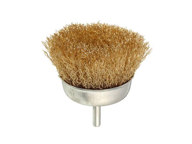 NEW 12x Drill Wire Wheel Brush Cup /& Flat Crimped Steel Drill Attachment Brushes