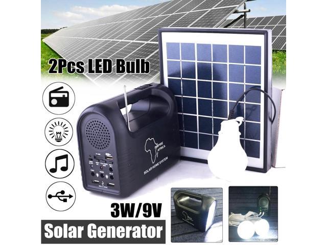 9v 3w Solar Panel Solar Generator Led Light Emergency