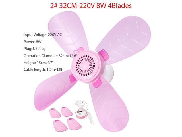 4 Blades Fan Portable Cooler Fan 8w 12v Dc Mini Ceiling Fan