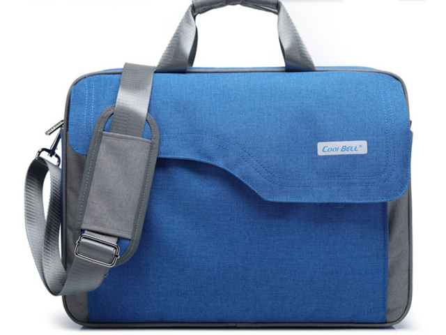 CoolBELL 15.6 Inch Nylon Laptop Bag Shoulder Bag with Strap Multicompartment Messenger Hand Bag Tablet Briefcase for iPad Pro/Laptop/MacBook/Ultrabook/Men/Women/College Black 