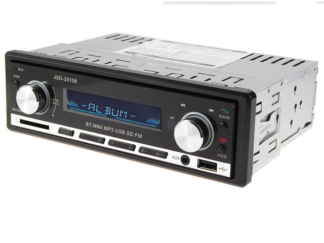Car Radio Bluetooth JSD Stereo MP3 Player Audio In-Dash FM Receiver Aux Input 