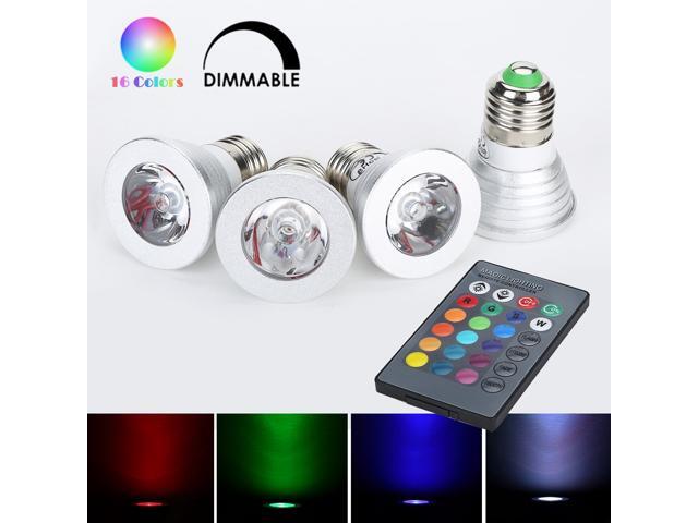 Weanas 4x E27 Rgb Color Changing Led Light Bulb Lamp With Remote Weanas 4x E27 Rgb Color Changing Led Light Bulb Lamp With Remote Control 3 Watt
