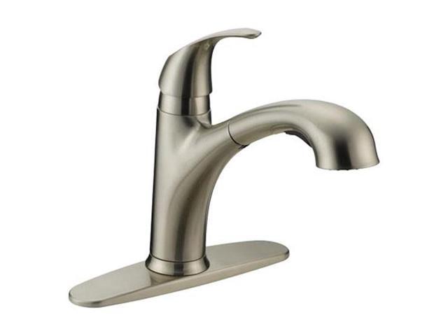 Ez Flo 10204 Kitchen Faucet Pull Out Spray Brushed Nickel