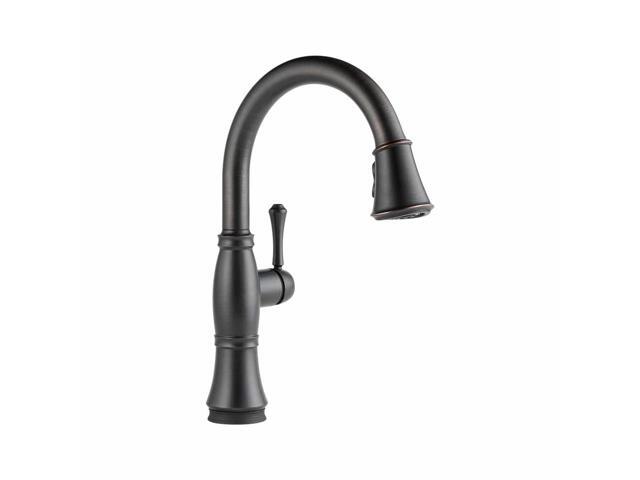 Delta 9197t Dst Single Handle Pull Down Kitchen Faucet Newegg Com