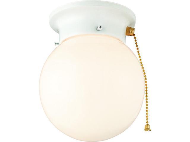 Hardware House Electrical 54 4908 Ceiling Fixture Light With Pull Chain White