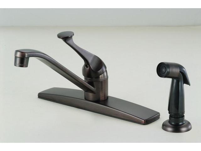 Hardware House 12 2917 Single Handle Kitchen Faucet With Spray Classic Bronze Newegg Com