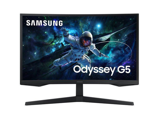 Open_Box - Samsung 32" Odyssey G55C Curved Gaming Monitor, VA QHD 1440p 165Hz 1ms MPRT HDR10 LCD 1000R, AMD FreeSync, HDMI DisplayPort, Tilt Adjustable, Anti-Glare (LS32CG550ENXZA)