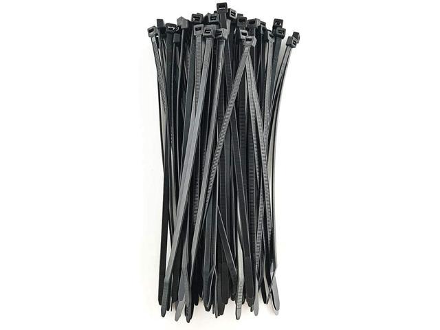 100 Black USA MADE 7 1/2" Inch Wire Cable Zip Ties Nylon Tie Wraps 50lbs 