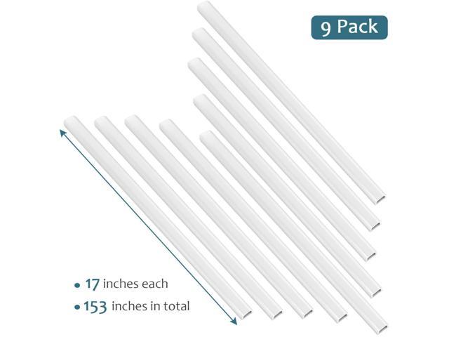 Grey Wall Cord Cover On-Wall Wire Cover Paintable Cable Management Raceway to Hide Wires 153 inch Cable Concealer 9 Pack