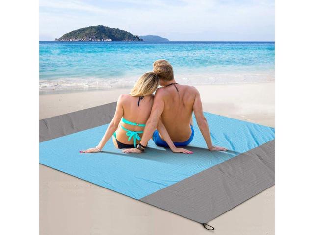 Sand Free Beach Blanket 78" x 75" Oversized, Waterproof, Beach Mat, Quick Drying, Heat Resistant, Lightweight, For Outdoor, Picnic
