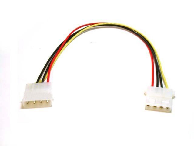 Monoprice DC Power Extension Cable - 1 Feet - Molex 5.25 Male to 5.25 Female