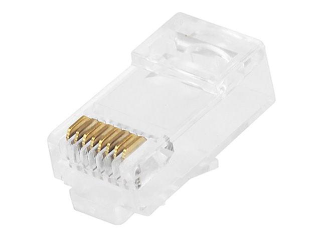 80pcs RJ12 6P6C Modular Network Crimping Ethernet Cord Wire Adapter Connector