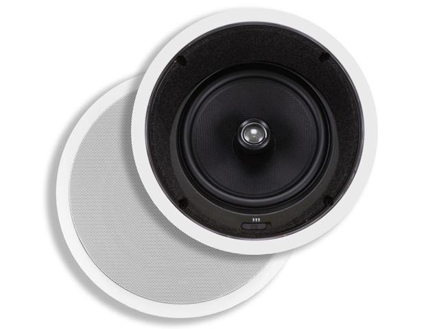 Photo 1 of Monoprice Caliber 2-Way Aramid Fiber In-Ceiling Speakers - 8 Inch With Titanium Tweeters and 15 Angled Drivers (Pair)